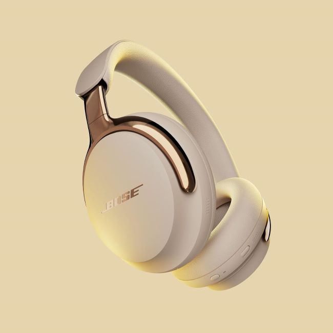 Bose QuietComfort Ultra 2nd gen headphones driftwood sand with spatial audio and premium noise cancelling