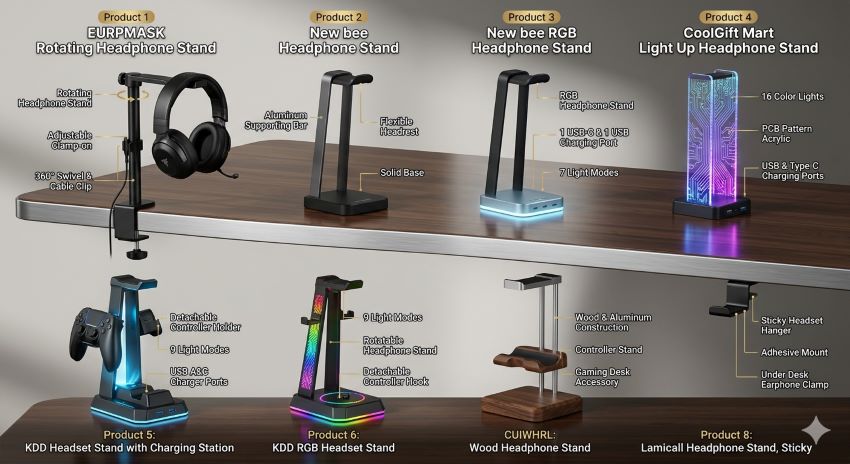 Best affordable desk headset holders in Florida with stylish designs for gamers and music lovers