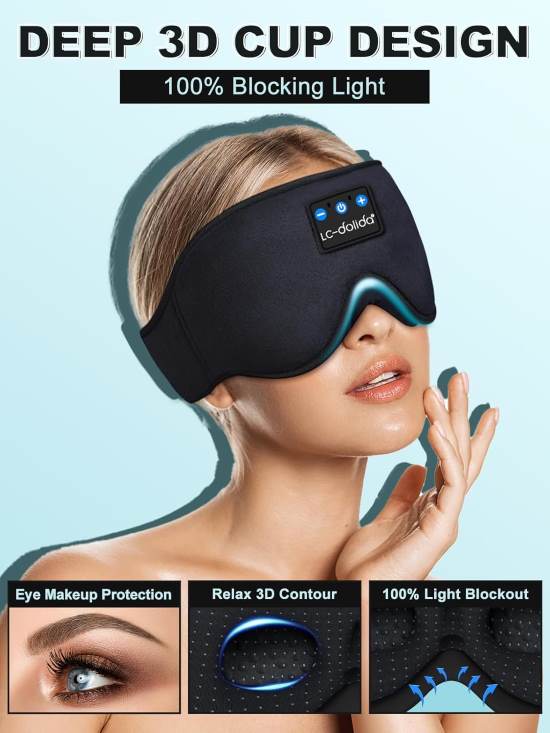 LC dolida 3D Sleep Mask Headphones