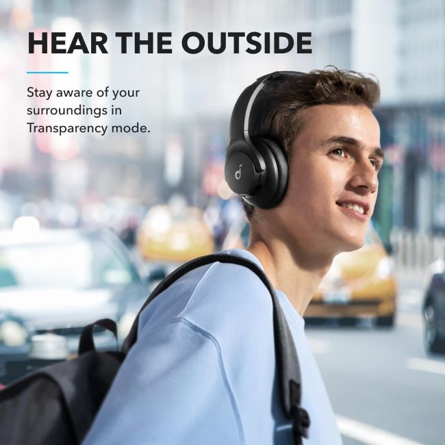 Soundcore Q20i wireless over-ear headphones with hybrid ANC, deep bass, and 40-hour battery life