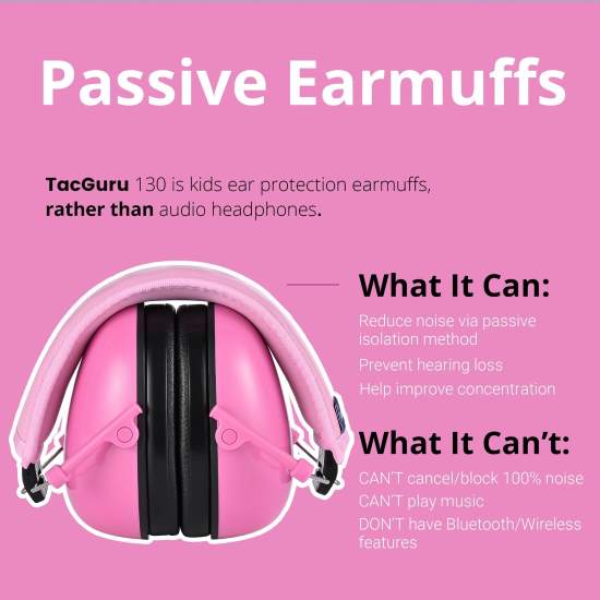 TacGuru 130 Solid Color Edition Kids Ear Protection