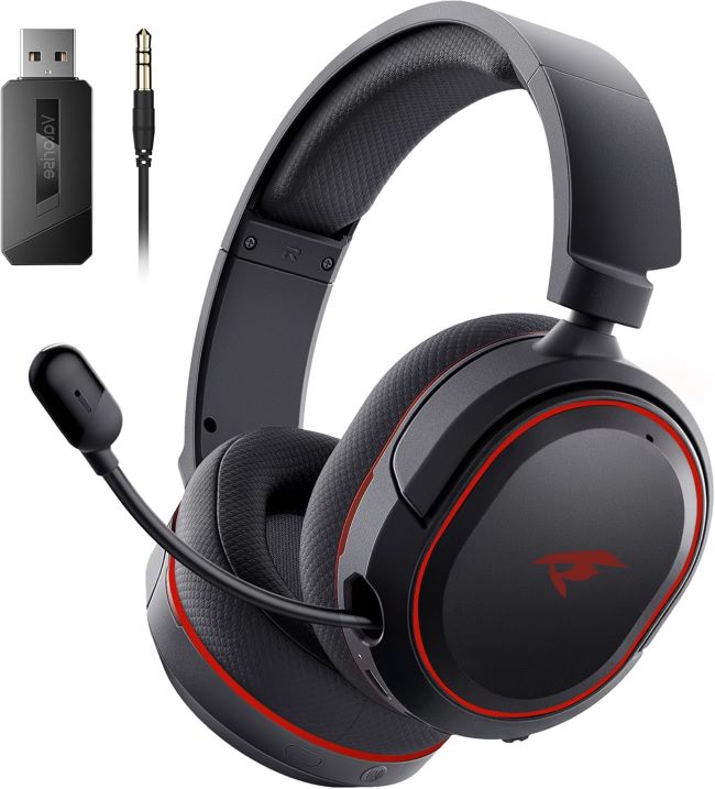 Valorise wireless gaming headset with Bluetooth 5.4, 100-hour battery, noise canceling mic, and 7.1 sound for gaming