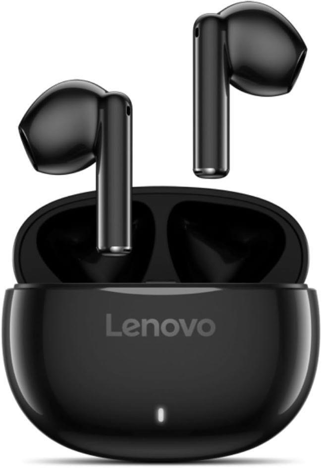 Lenovo E310 true wireless earbuds with AI noise reduction mic, touch control, and IPX4 water resistance