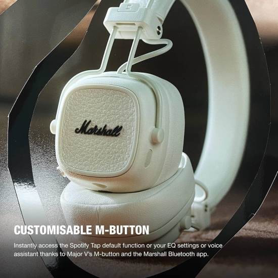 Marshall Major V Wireless On-Ear Bluetooth Headphone, Cream
