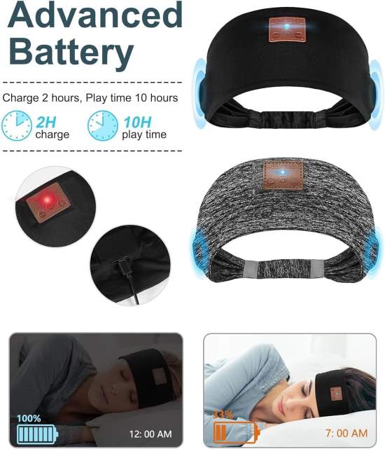 Mixiba Headphones Ultra Thin Bluetooth Meditation