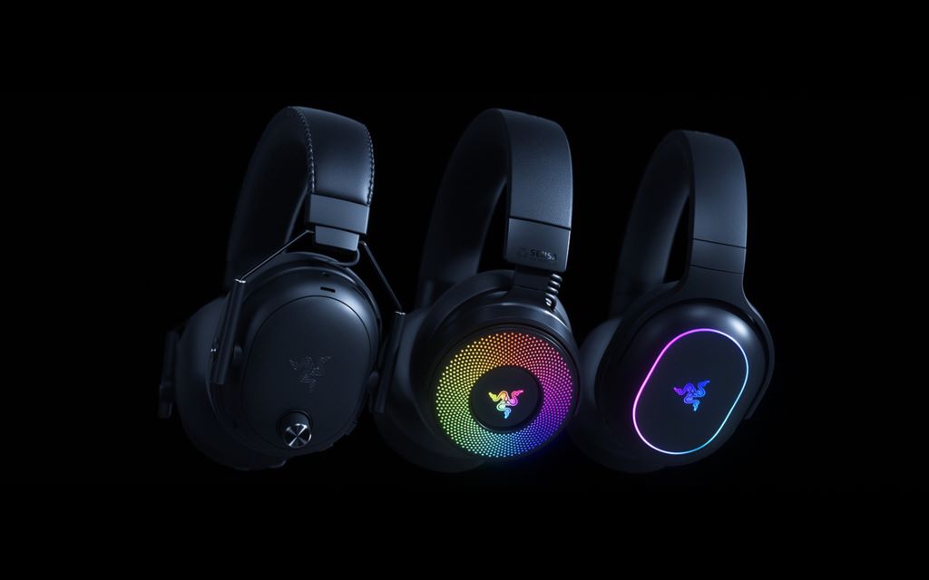 Gamer using a noise-canceling gaming headset during competitive online gameplay