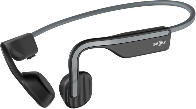 SHOKZ OpenMove bone conduction sport headphones with open-ear design, sweatproof construction, and wireless Bluetooth connectivity