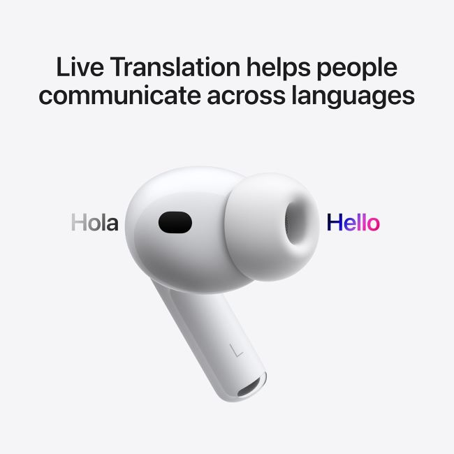 Apple AirPods Pro 3 wireless earbuds featuring Live Translation, Heart Rate Sensing, and high-fidelity sound