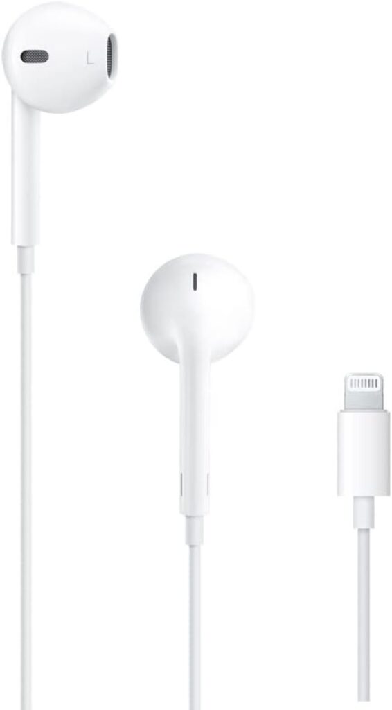 Apple EarPods with Lightning connector for clear audio, calls, and music on iPhone in Wisconsin