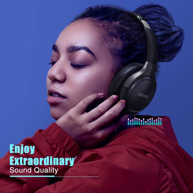 BERIBES over-ear Bluetooth headphones for music, travel, work, and everyday use