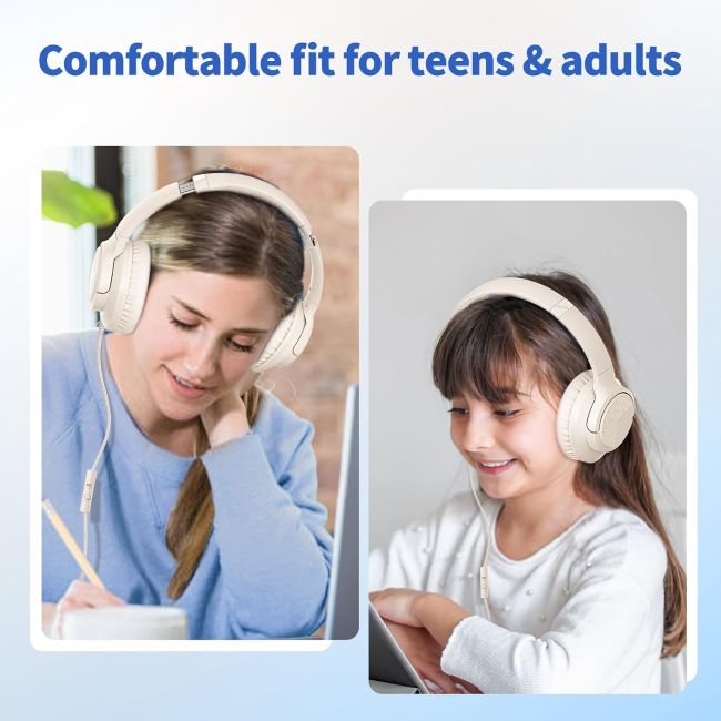 Botesty wired headphones with durable nylon cable for everyday listening
