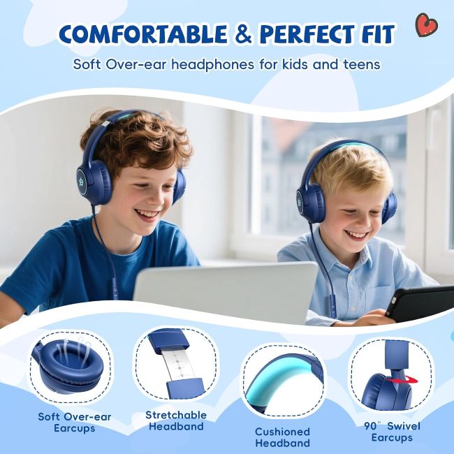 Botesty Sound over-ear headphones designed for young children and students