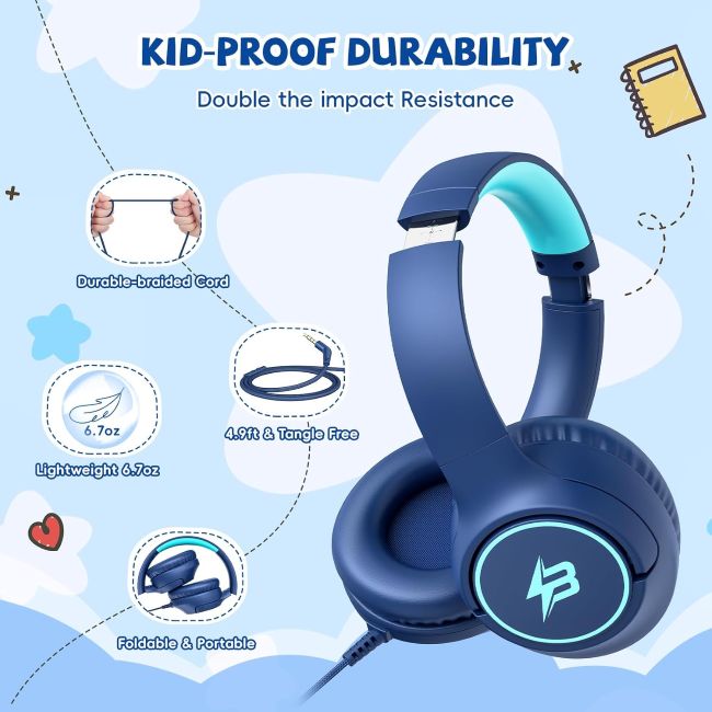 Botesty Sound kids headphones for school, study, and everyday listening in Illinois