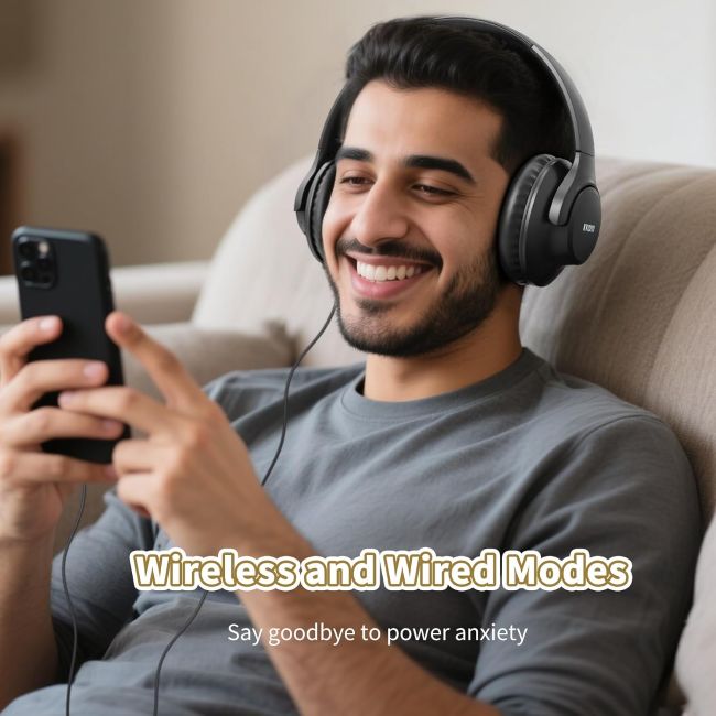 Affordable KVIDIO Bluetooth headphones for travel, work, and everyday listening
