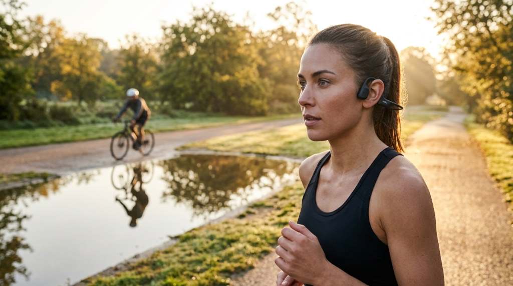 Open ear bone conduction headphones for active lifestyles