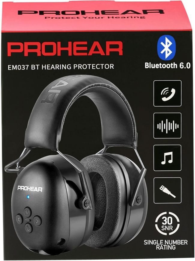 PROHEAR 037 Bluetooth Headphones with 30dB SNR protection