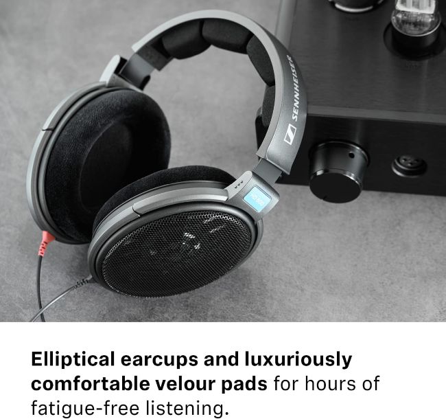 Sennheiser HD 600 open-back wired headphones designed for detailed music monitoring