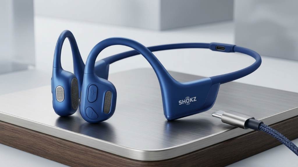 Shokz OpenRun Pro 2 open ear sports headphones side view