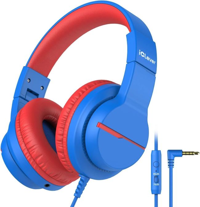 iClever HS19 lightweight kids headphones for classroom and everyday listening
