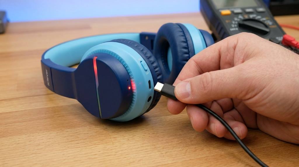 iClever Kids Bluetooth Headphones during Bluetooth pairing mode